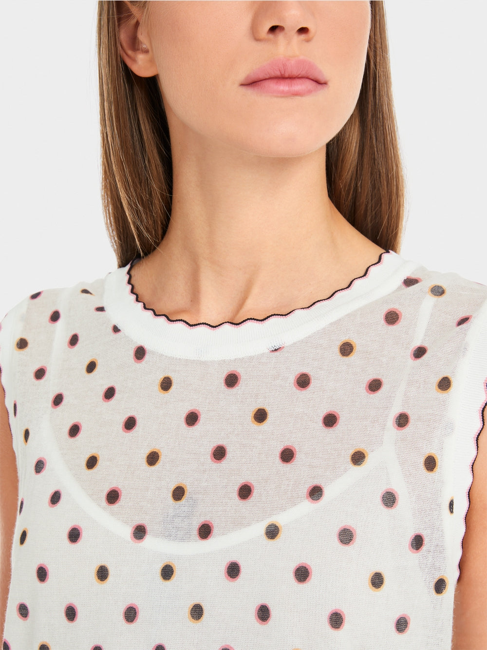 Knitted in Germany Top with Polka Dots