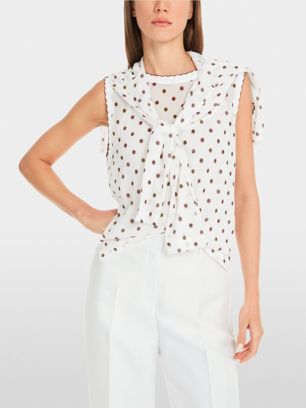 Knitted in Germany Top with Polka Dots