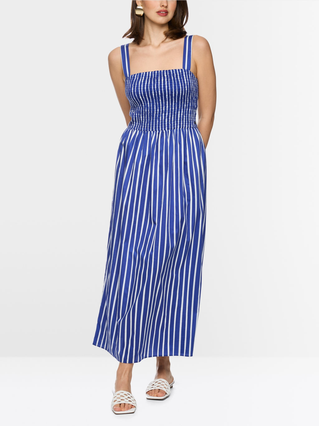 Maxi dress with smocked top