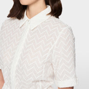 Calf-length dress with drawstring