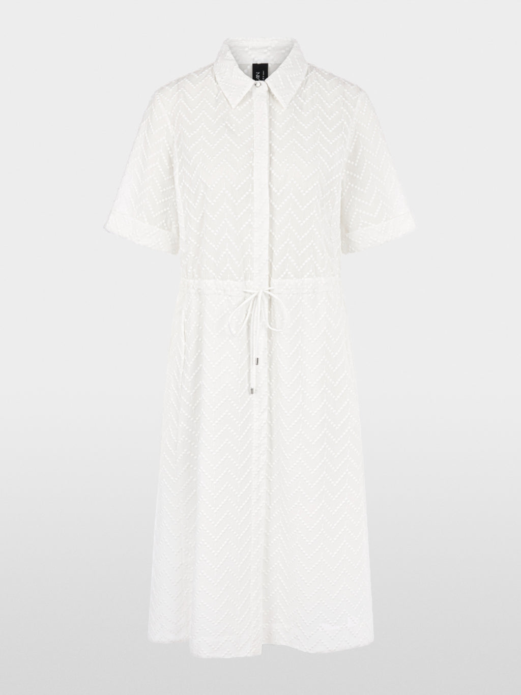 Calf-length dress with drawstring