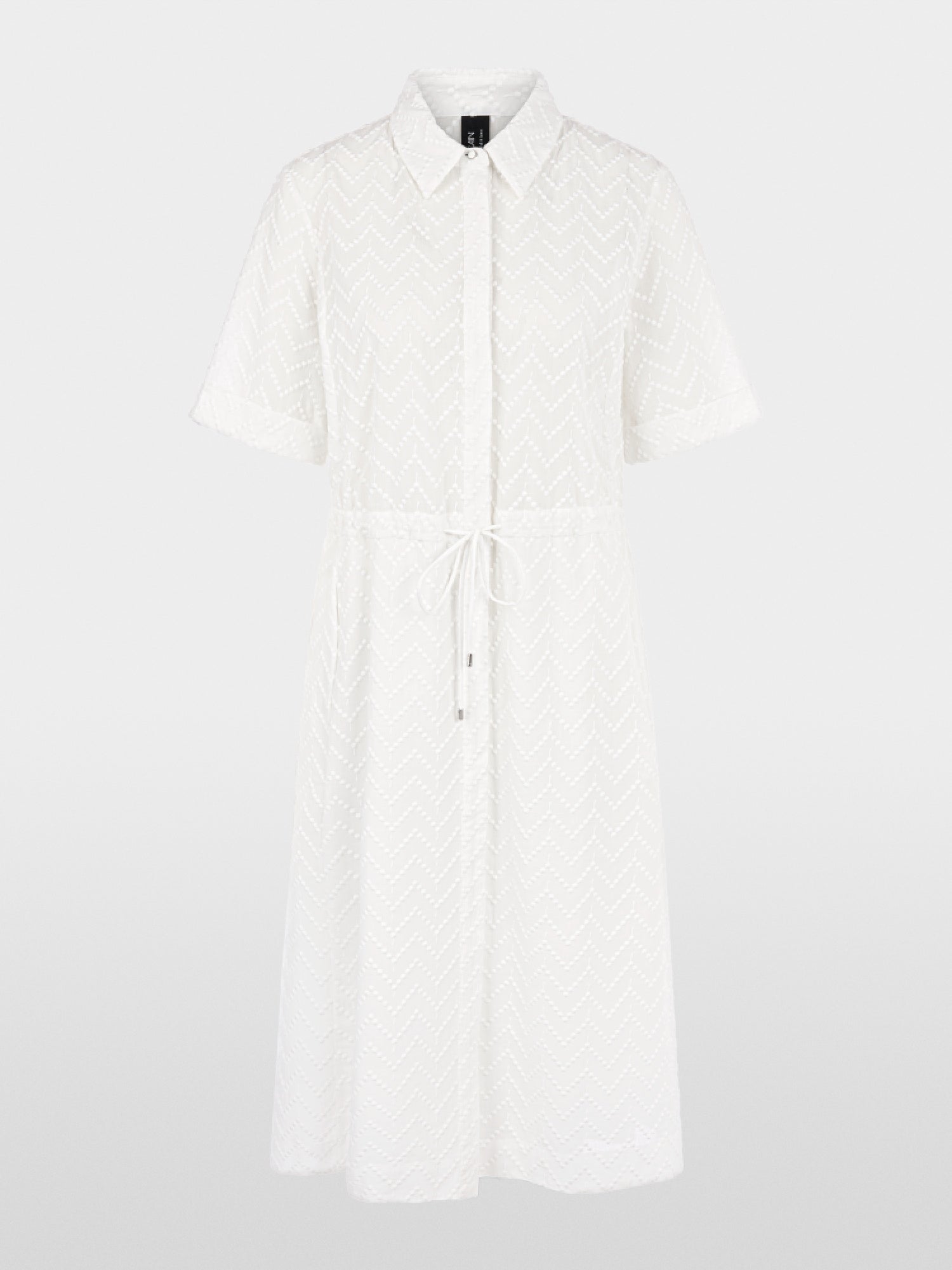 Calf-length dress with drawstring