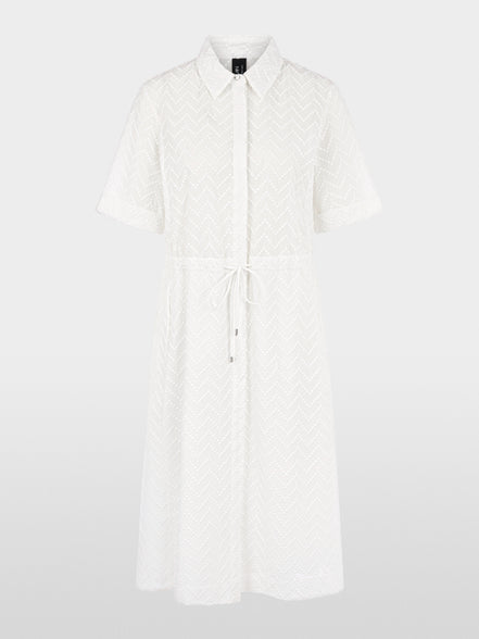 Calf-length dress with drawstring