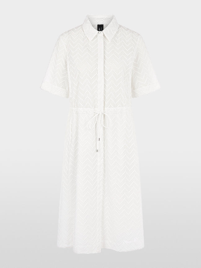Calf-length dress with drawstring