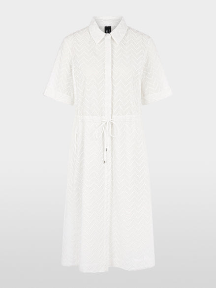 Calf-length dress with drawstring