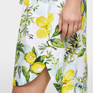 Print dress with Carmen neckline