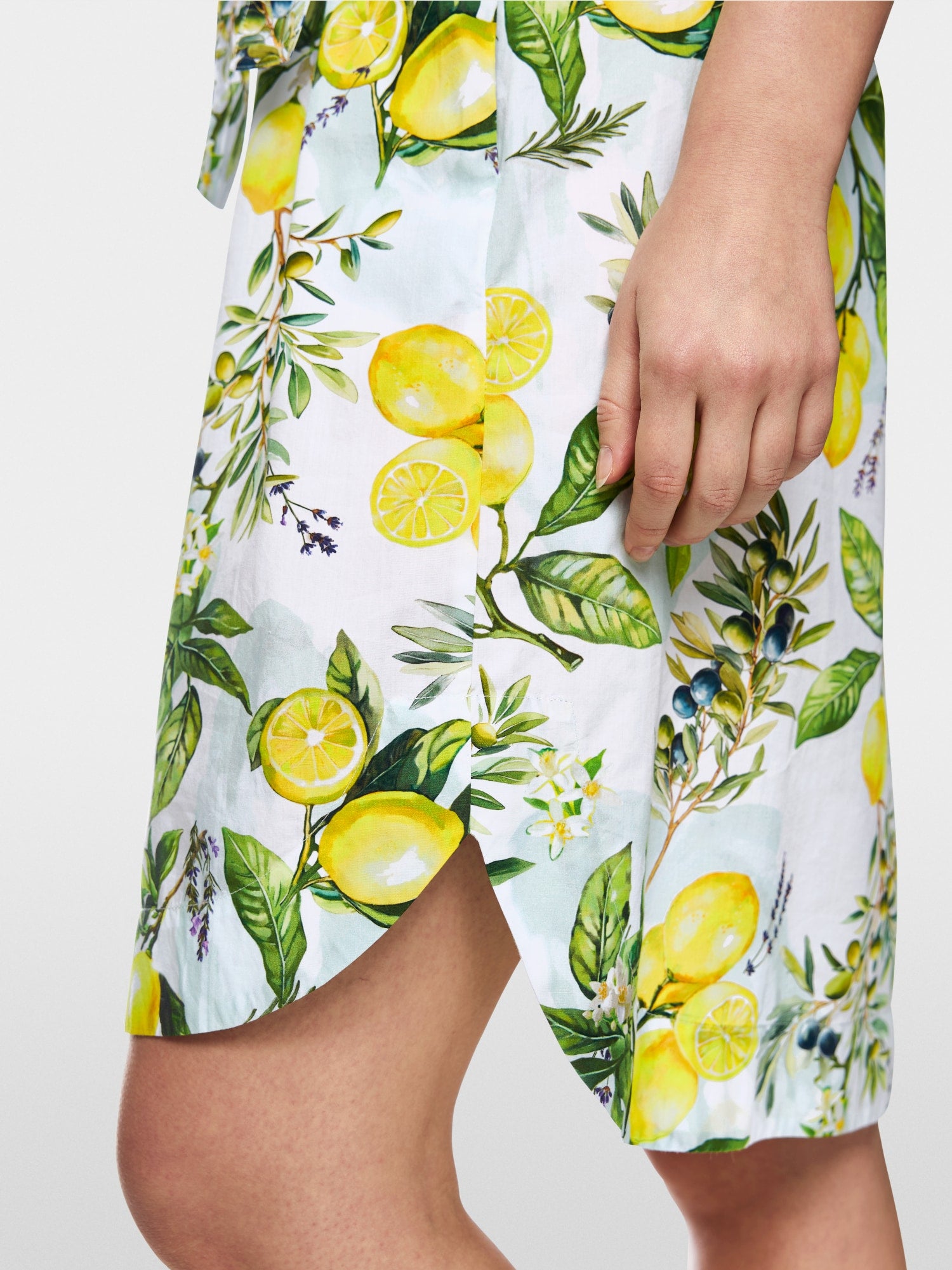 Print dress with Carmen neckline