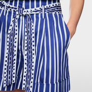 WARANGAL striped shorts with belt