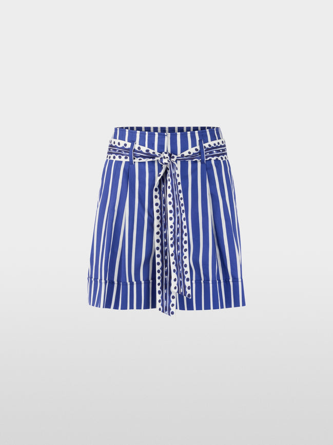 WARANGAL striped shorts with belt