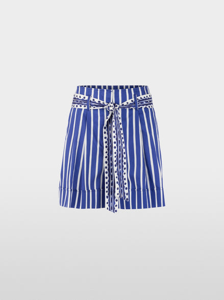 WARANGAL striped shorts with belt
