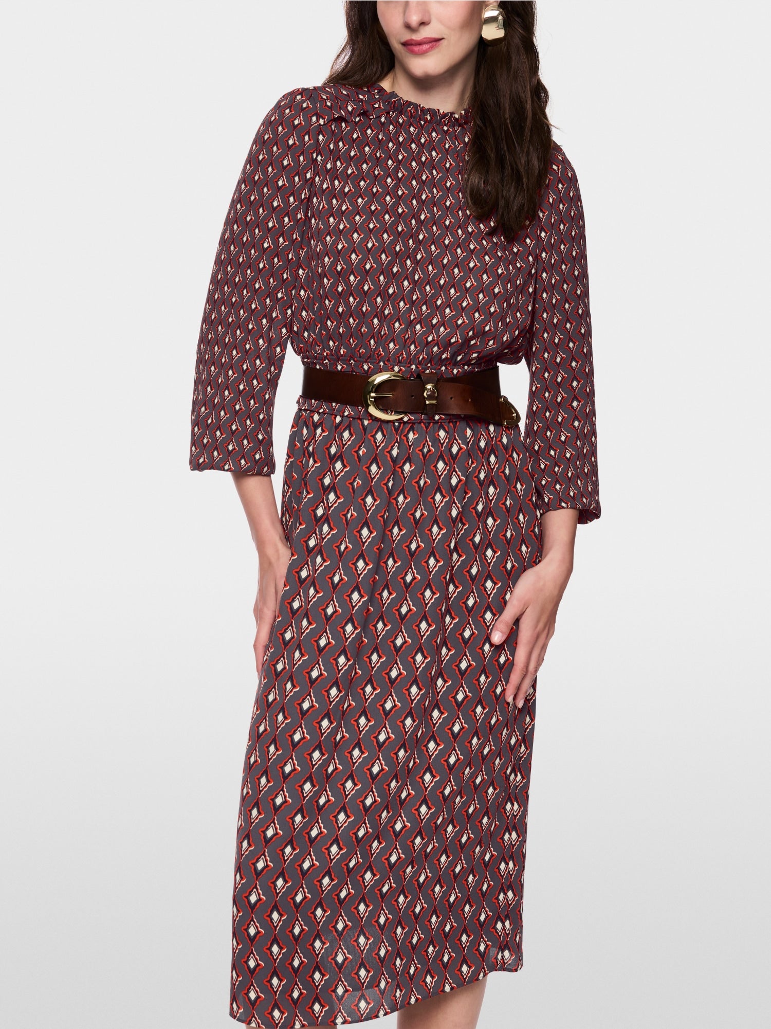 Dress with pattern ‘Rethink Together’