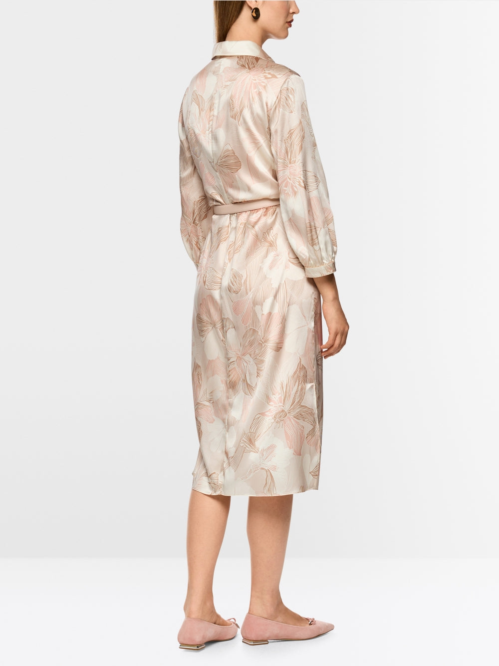 Silk blouse dress with floral print