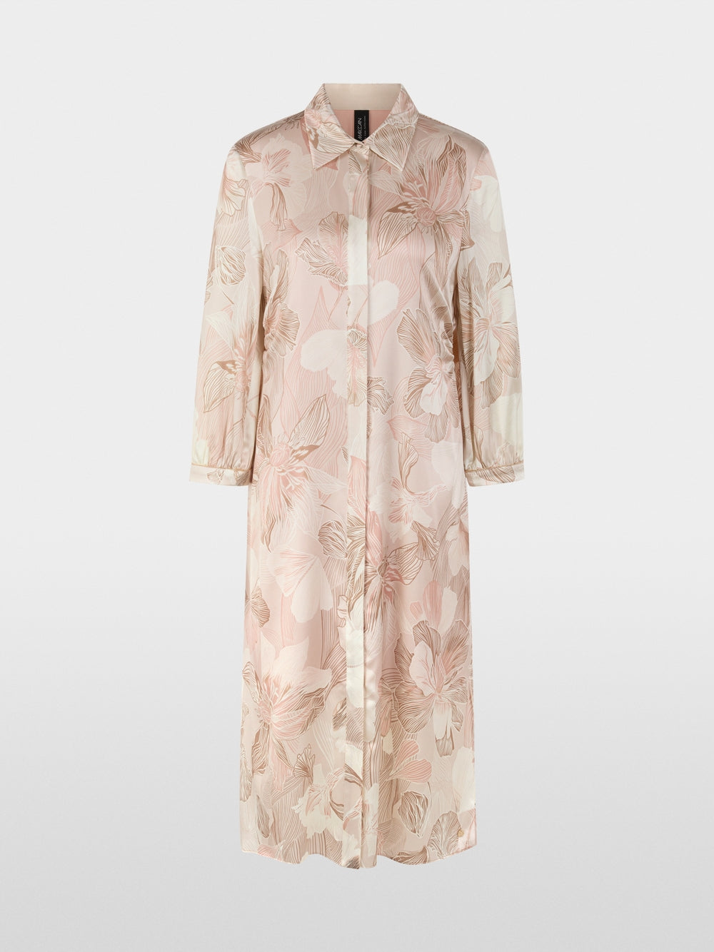 Silk blouse dress with floral print