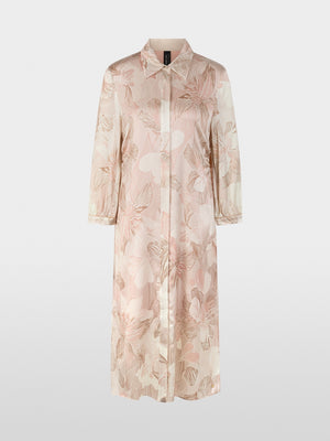 Silk blouse dress with floral print