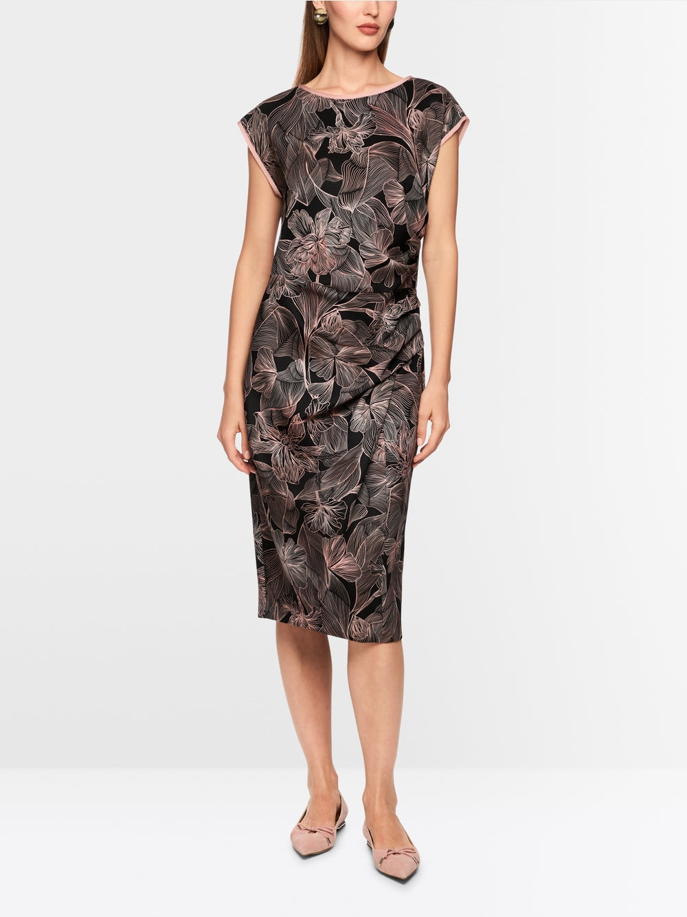 Elegant cocktail dress with floral print