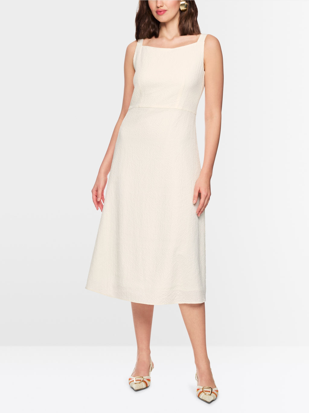 Strappy dress with textured pattern