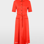 Linen blend mini dress