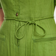 Linen blend mini dress
