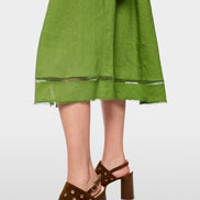 Linen blend mini dress