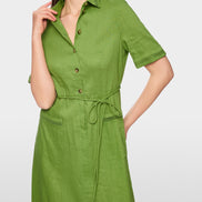 Linen blend mini dress