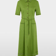 Linen blend mini dress
