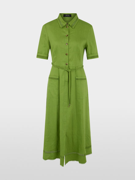 Linen blend mini dress
