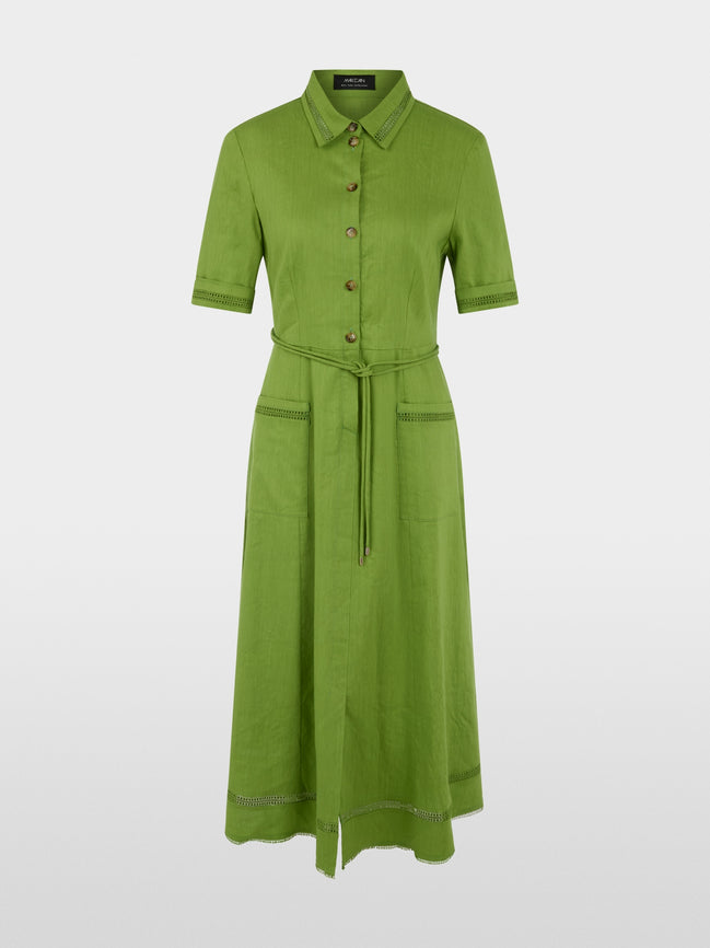 Linen blend mini dress