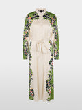 Maxi dress with stylized flowers