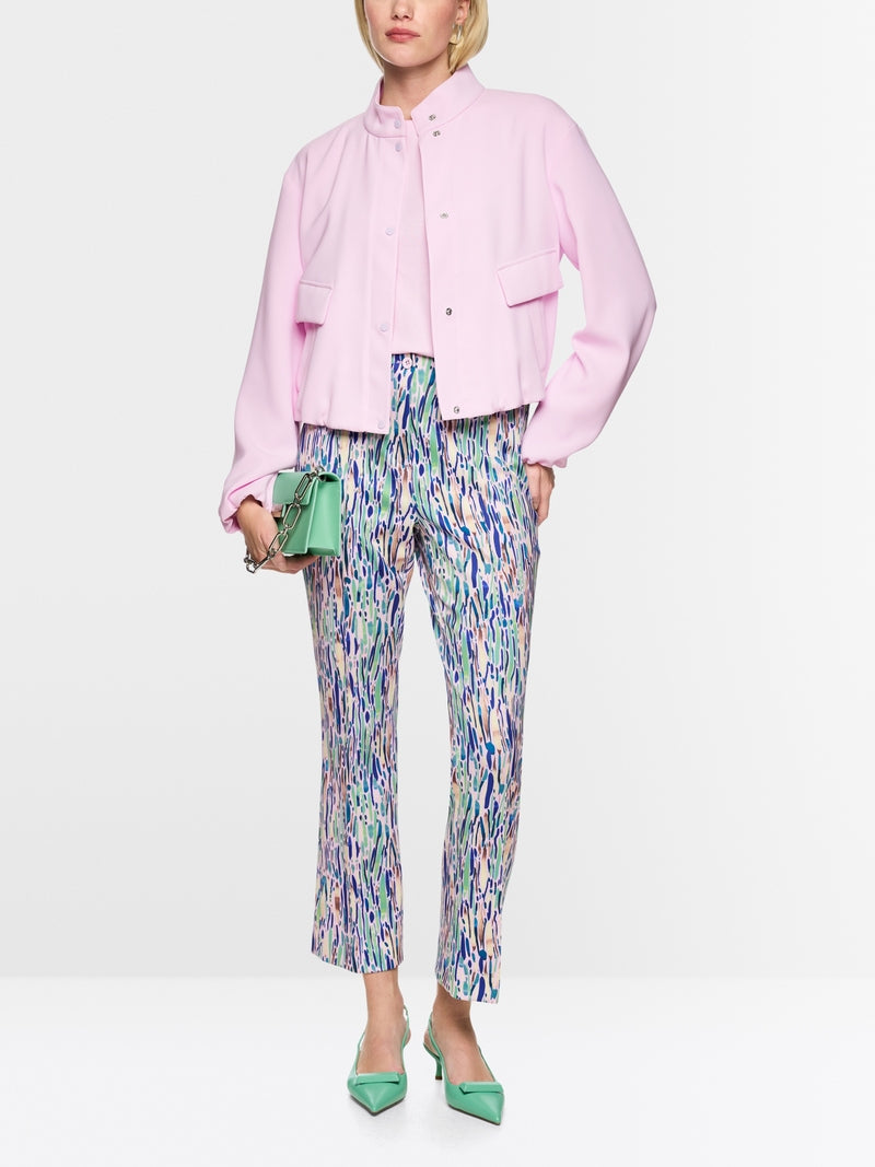 Jacket with small stand-up collar