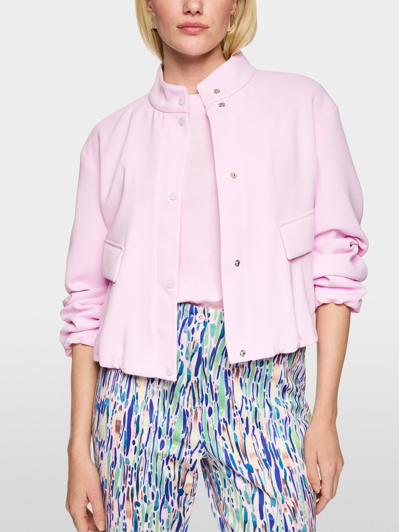 Jacket with small stand-up collar