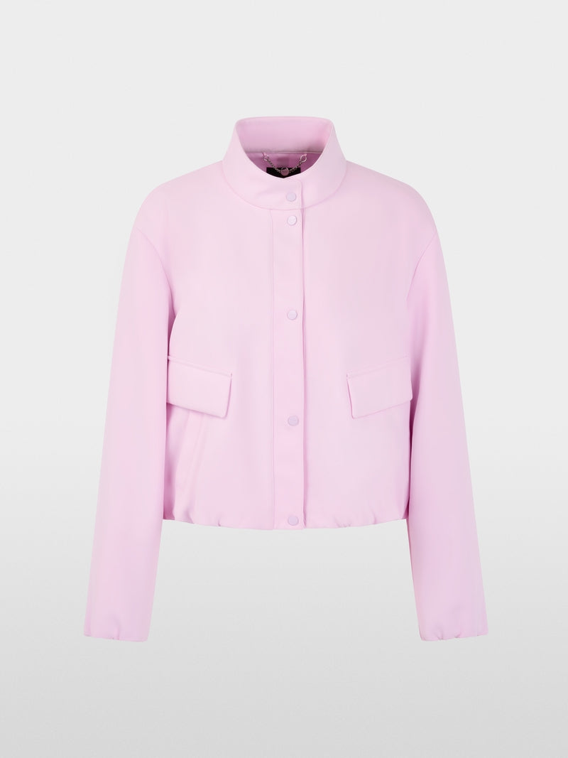 Jacket with small stand-up collar