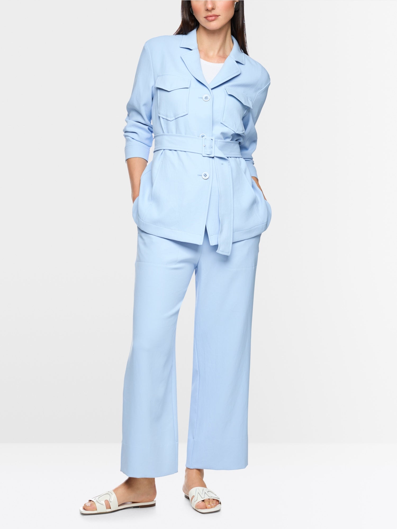 Caban jacket with belt