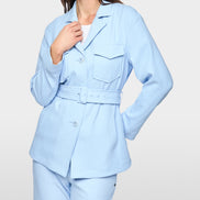 Caban jacket with belt