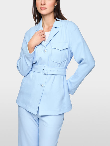 Caban jacket with belt
