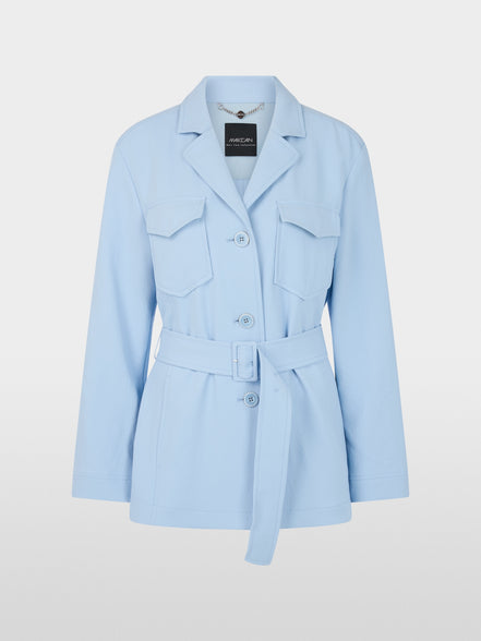 Caban jacket with belt