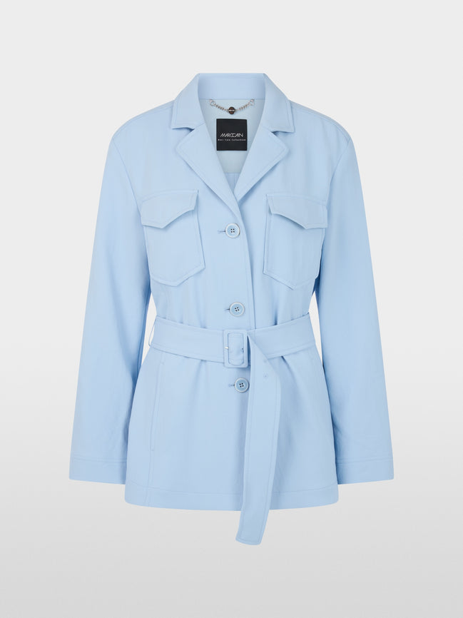 Caban jacket with belt