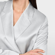 Elegant wrap blazer with waist belt