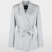 Elegant wrap blazer with waist belt