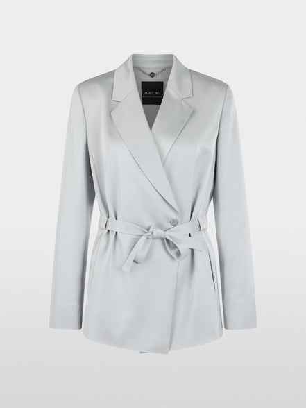 Elegant wrap blazer with waist belt