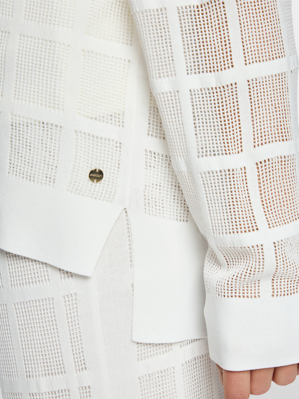 Cardigan with openwork pattern