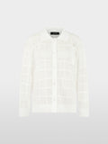Cardigan with openwork pattern