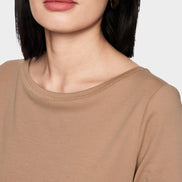 Half-sleeved T-shirt with ribbon details