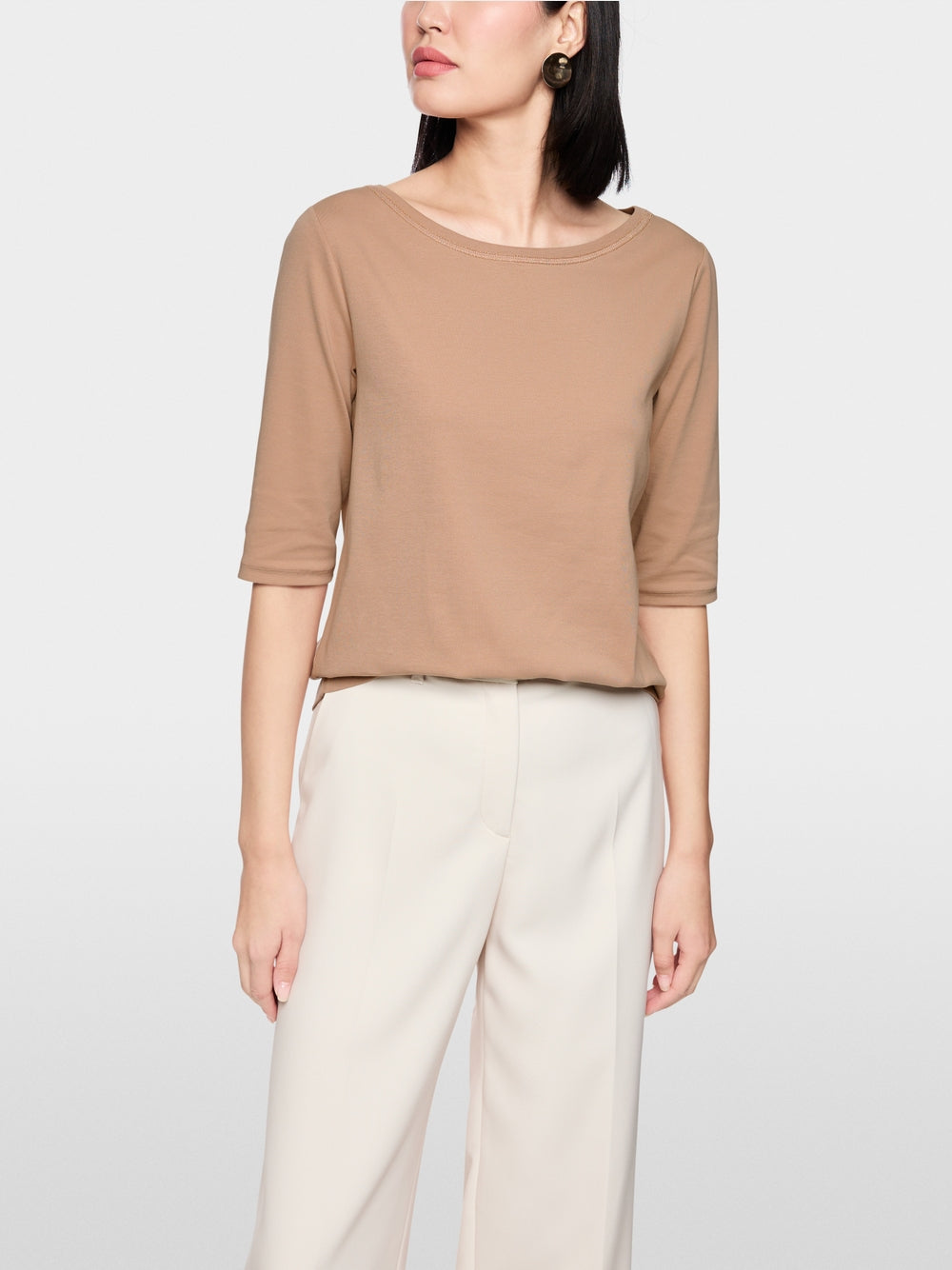 Half-sleeved T-shirt with ribbon details