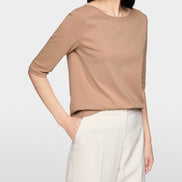 Half-sleeved T-shirt with ribbon details
