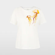 Cotton shirt with jellyfish motif