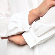 Casual blouse with concealed buttoning