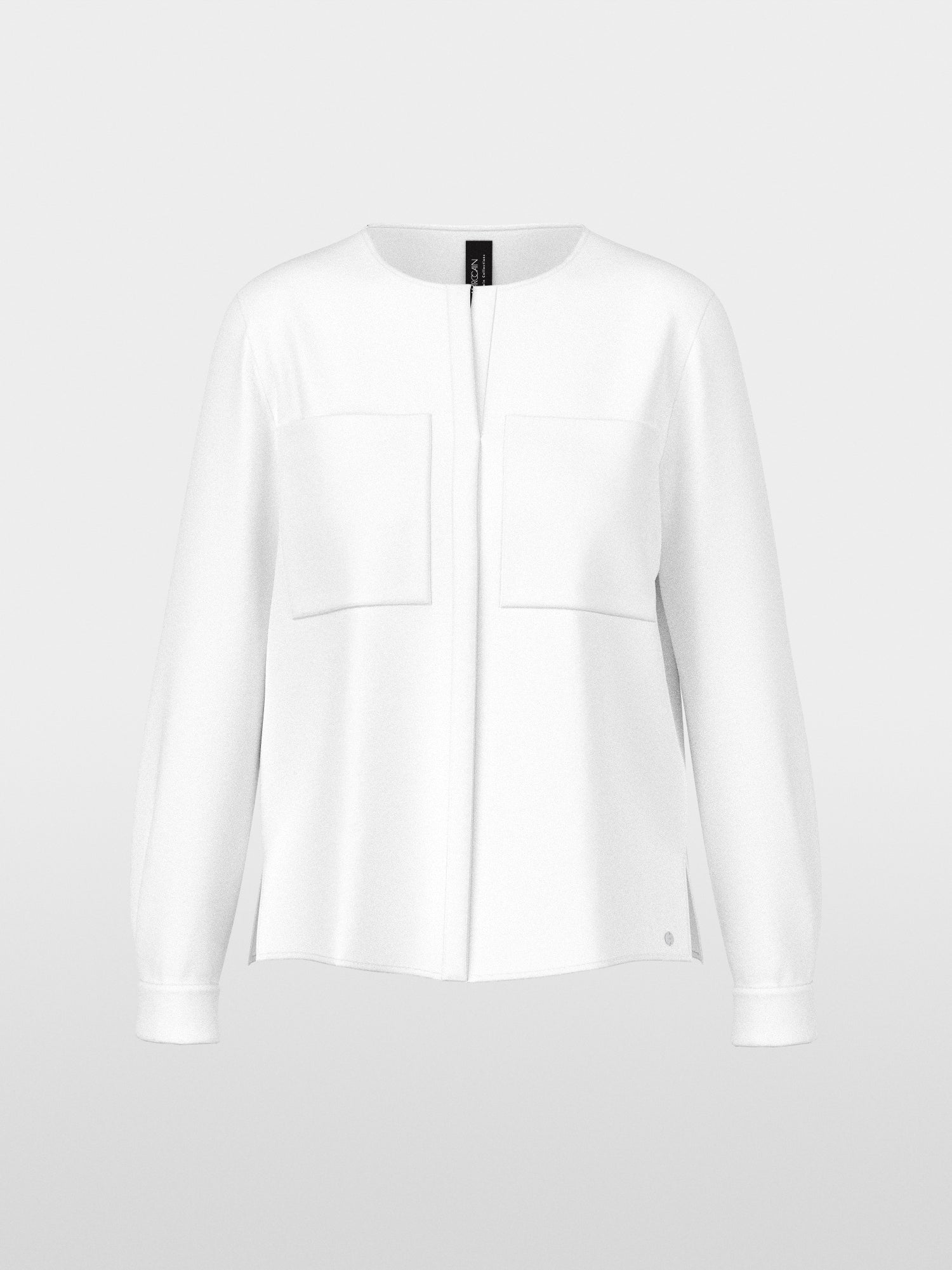 Casual blouse with concealed buttoning