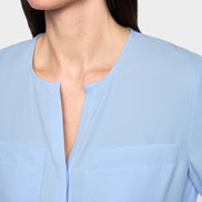 Casual blouse with concealed buttoning