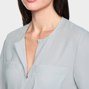 Casual blouse with concealed buttoning