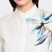 Long blouse with lily print